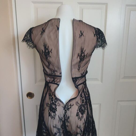 Lulus Liano Black Lace Skater Dress sz XS - Picture 10 of 16